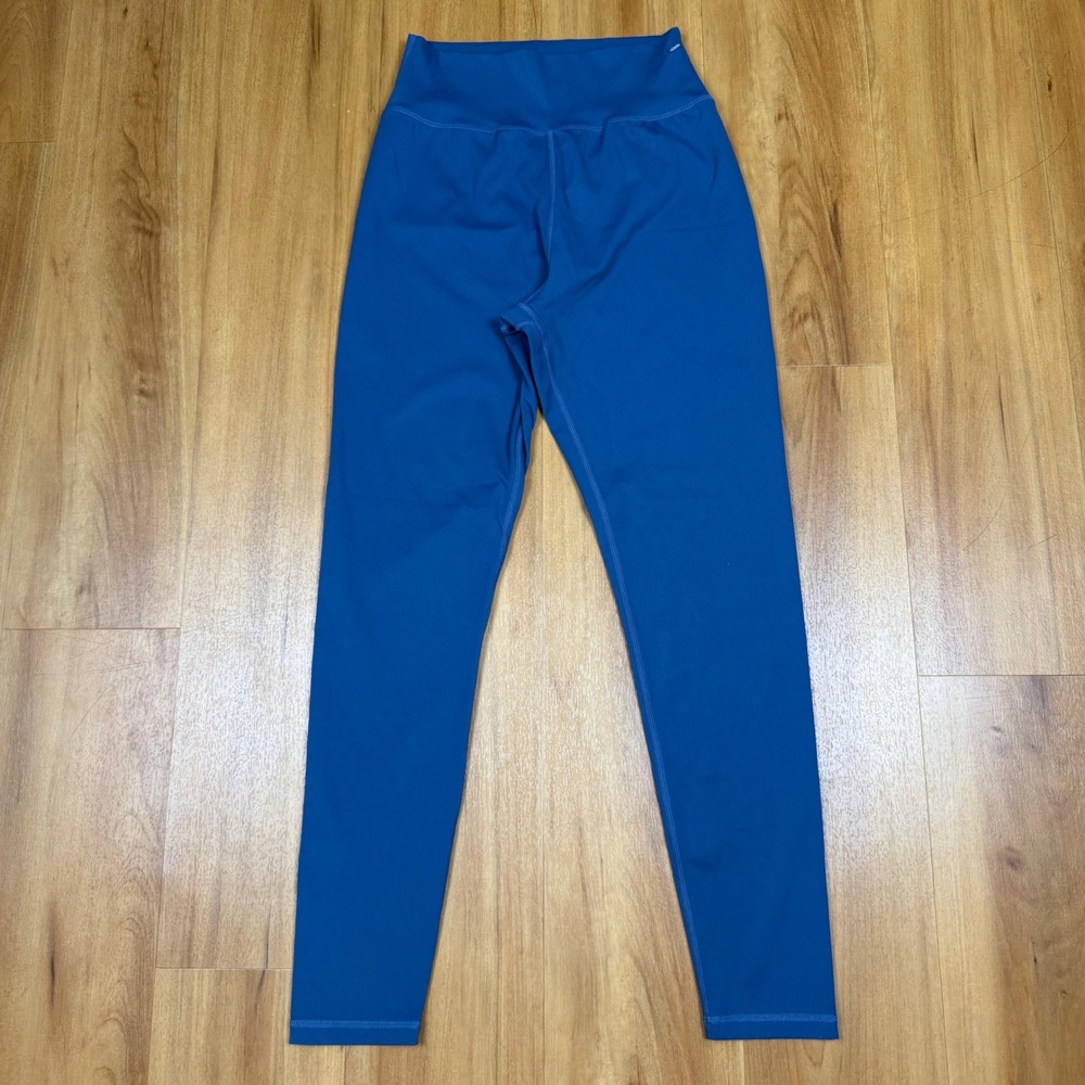 Meshki Women‎ Blue High Waisted Athletic Leggings Medium Yoga Gym Pants